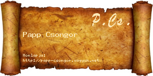 Papp Csongor névjegykártya